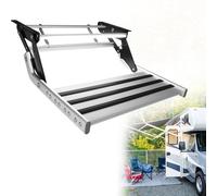 Marchepied pliable pour camping-car | Design antidérapant, capacité de 200 kg, double marche manuelle pour une entrée et une sortie sûres | Idéal pour les remorques et les campeurs