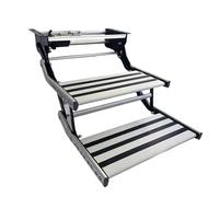 Marchepied pliable pour camping-car, escalier d'entrée antidérapant en alliage d'aluminium, verrouillage rapide manuel, capacité de 200 kg pour camping-car et remorque de voyage