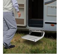 Marchepied pliable pour camping-car, manuel avec bande lumineuse LED, escalier manuel en aluminium