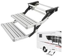 Marchepied pliable pour camping-car, marchepied manuel pour camping-car, avec pieds en caoutchouc antidérapants et bandes adhésives lumineuses, pour camping-cars et caravanes Manual-Double-layer
