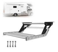 Marchepied Pliable pour Camping-Car, télescopique et antidérapant, avec éclairage, pour Camping-Car, Caravane, Caravane, Camping-Car, Caravane, Facile à Install(Manual with Light Double Lay)