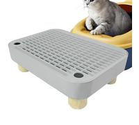 Marchepied Pour Bac À Litière - Escalier Pour Chat Senior, Rampe Intérieure Et Extérieure Pour Animaux De Compagnie | Tapis De Fonction De Filtre, Conception D'entrée Surélevée Antidérapante, Marche L