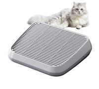 Marchepied pour litière pour chat | Plateau surélevé à double couche avec fonction de filtre, piège antidérapant, fournitures de nettoyage faciles pour les petites races âgées