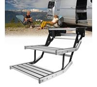 Marchepied Rétractable Camping-Car, Électrique LED en Aluminium, 200 Kg (Double,12V)