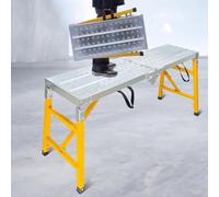 Marchepied robuste et relevable - Établi pliable de 150 cm avec pieds en caoutchouc antidérapants, capacité de charge de 500 kg, idéal pour les tâches de peinture et de décoration