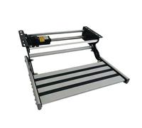 Marchepied robuste pour camping-car, escalier d'entrée pliable, surface antidérapante en alliage d'aluminium, ressort de verrouillage rapide manuel 200 kg, pour camping-car et remorque de voyage