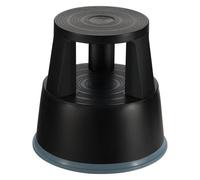 Marchepied roulant plastique 2 marches - noir - noir -