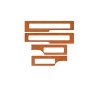 marchepied voiture Bande de seuil de voiture en cuir anti-coup de pied pour pédale de bienvenue, compatible avec Haval H9 2024 pédale pied(Built-in brown)