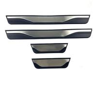 marchepied voiture Convient pour MG Fit pour ZS 2017 2018 2020 2022 2023 Garniture de seuil de porte en acier inoxydable, palettes de protection, style(Silver)