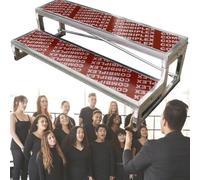 Marchepieds choraux de qualité commerciale, escalier musical robuste pour performances et discours, plate-forme debout à 2 niveaux