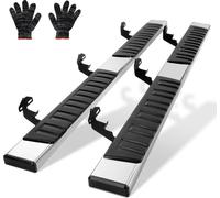 marchepieds de 6 pouces Compatible avec 2015-2023 Ford F150-Crew Cab/2017-2023 Ford F-250 F-350 Super Duty Crew Cab, 201 marchepieds latéraux en acier inoxydable, capacité de 227 kg, 2 pièces