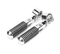 Marchepieds de vélo et moto, support de repose-pieds autoroute 1 pouce, protection barre (argent)