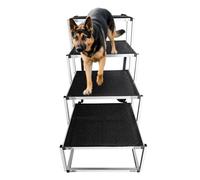 Marchepieds extra larges pour voiture : rampe et échelle pliables pour grands chiens pour SUV et camion - Escalier haut pliable et portable pour animaux de compagnie de petite et moyenne taille