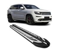 Marchepieds Latéraux Compatible avec Jeep Grand Cherokee 2011-2021 Aluminium Gris Noir 2Pcs