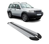 Marchepieds Latéraux Compatible avec Land Rover Freelander 1997-2006 Aluminium Argent 2Pcs