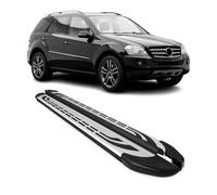 Marchepieds Latéraux Compatible avec Mercedes Classe M W164 2006-2011 Aluminium Gris Noir