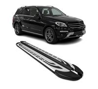 Marchepieds Latéraux Compatible avec Mercedes Classe M W166 2011-2019 Aluminium Gris Noir