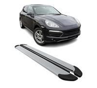 Marchepieds Latéraux Compatible avec Porsche Cayenne 2010-2017 Aluminium Argent 2Pcs