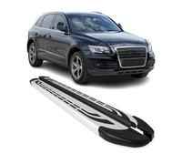 Marchepieds latéraux pédale Compatible avec Audi Q5 8RB 2008-2017 2Pcs Alu Gris