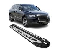 Marchepieds latéraux pédale Compatible avec Audi Q5 8RB 2008-2017 Aluminium Gris Noir 2X