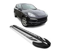 Marchepieds Latéraux pédale Compatible avec Porsche Cayenne 2010-2017 Aluminium Gris 2Pcs