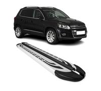 Marchepieds Latéraux pédale Compatible avec VW Tiguan mk1 2007-2016 Aluminium Gris 2Pcs