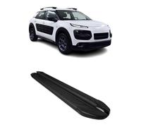 Marchepieds latéraux pédale pour Citroen C4 Cactus 2014-2022 Aluminium Noir 2Pcs