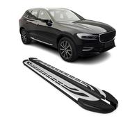 Marchepieds latéraux pédale pour Volvo XC60 2018-2026 Aluminium Gris Noir 2x
