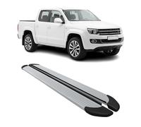 Marchepieds Latéraux pédale pour VW Amarok Double Cab 2010-2022 Alu Argent 2Pcs