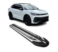 Marchepieds latéraux pédale pour VW Tiguan mk3 2024-2026 Aluminium Gris Noir