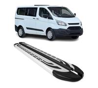 Marchepieds Latéraux pour Ford Transit Custom 2012-2022 Aluminium Gris L1 Court
