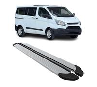 Marchepieds Latéraux pour Ford Transit Custom 2012-2023 Alu Argent L1 Court 2x