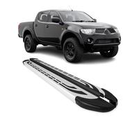 Marchepieds Latéraux pour Mitsubishi L200 Double Cab 2005-2014 Alu Gris L2 2Pcs