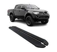 Marchepieds Latéraux pour Mitsubishi L200 Double Cab 2005-2014 Alu Noir L2 2Pcs