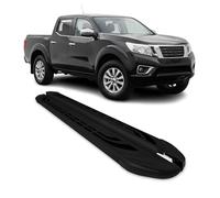 Marchepieds Latéraux pour Nissan Navara D23 Double Cab 2015-2023 Alu Noir 2Pcs