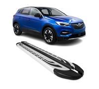 Marchepieds Latéraux pour Opel Grandland X 2017-2024 Aluminium Gris 2Pcs