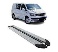 Marchepieds Latéraux pour VW T6 T6.1 Transporter 2015-2022 Alu Argent L1 Court