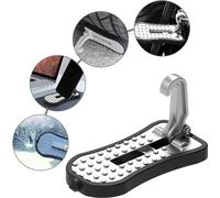 Marchepieds multifonctionnels pour voiture avec marteau de sécurité [Argent]
