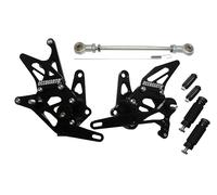 Marchepieds réglables Street Racing Accossato noir pour Suzuki Gsx 1300R Hayabusa de 2008 à 2016 (CC 1300)