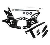 Marchepieds réglables Street Racing Accossato noir pour Suzuki Yzf-R1 de 2009 à 2014 (CC 1000)
