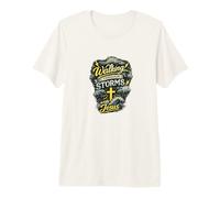 Marcher à Travers Les tempêtes avec la Foi chrétienne de Jésus T-Shirt Haut de Gamme