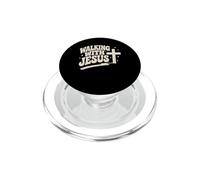 Marcher avec Jésus-Christ Croix Foi Chrétienne Christianisme PopSockets PopGrip pour MagSafe