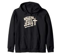 Marcher avec Jésus-Christ Croix Foi Chrétienne Christianisme Sweat à Capuche