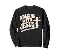 Marcher avec Jésus-Christ Croix Foi Chrétienne Christianisme Sweatshirt