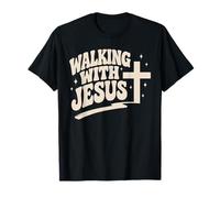 Marcher avec Jésus-Christ Croix Foi Chrétienne Christianisme T-Shirt