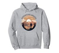 Marcher Entre Les Sommets. Aventure et Nature dans Un Style rétro. Sweat à Capuche