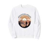 Marcher Entre Les Sommets. Aventure et Nature dans Un Style rétro. Sweatshirt