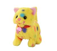 Marcher les chats - Jouet de chat avec batterie - Animal interactif qui parle - Jouet en peluche avec queue qui bouge et un son de maillots - Juges d'animaux électroniques mignons avec batterie