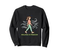 Marcher Liberté Mode de Vie Calme Motion Illustration Sweatshirt