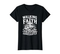 Marcher par la Foi, trébucher constamment, chrétien T-Shirt Graphique avec Valeur